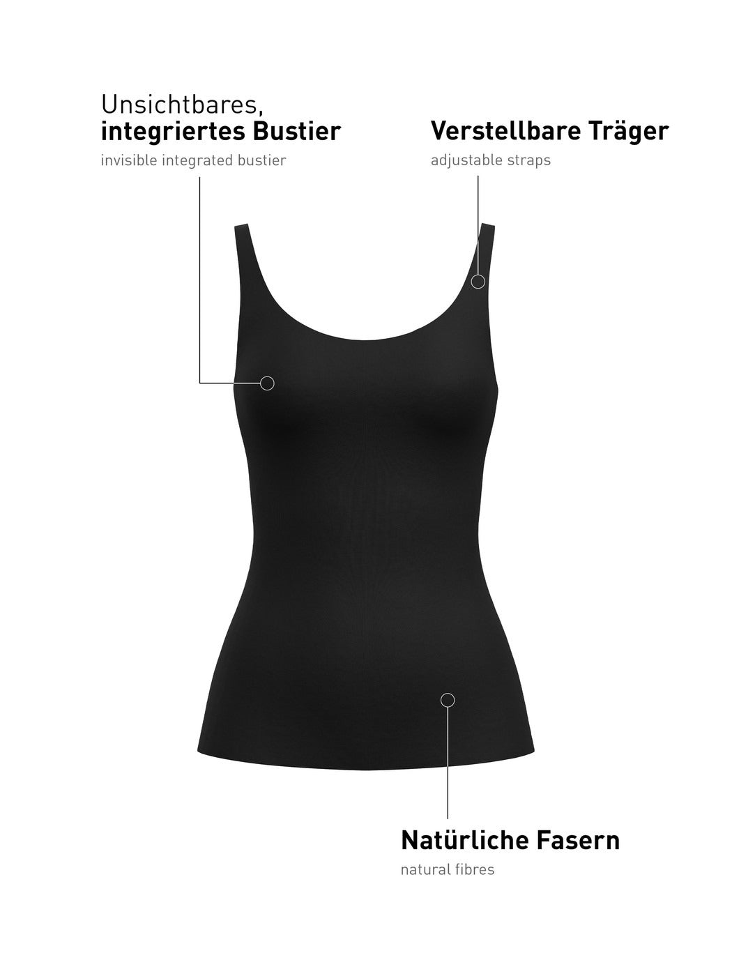 Calida Natural Skin Tank top with bustier