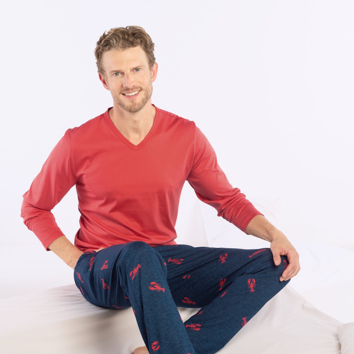 ISA Pyjama long, v-neck