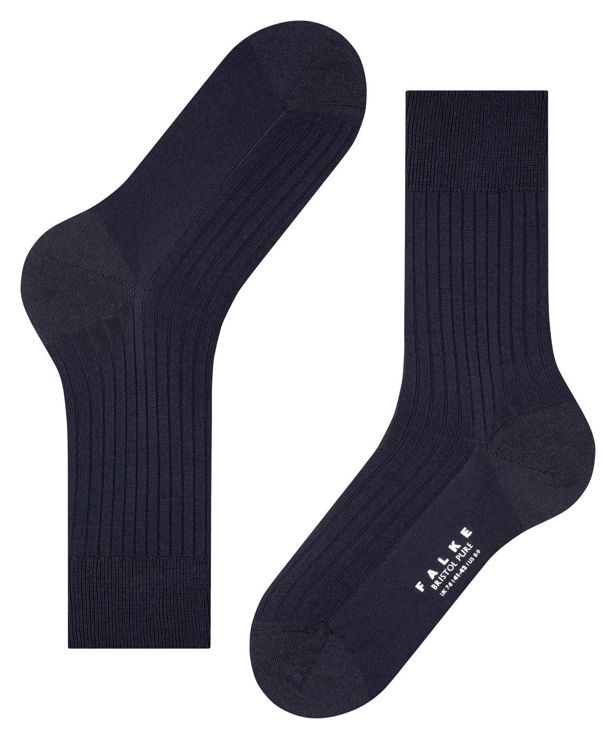 14415-6370 FALKE Bristol Pure Men Socks made of finest merino wool Colour: dark navy