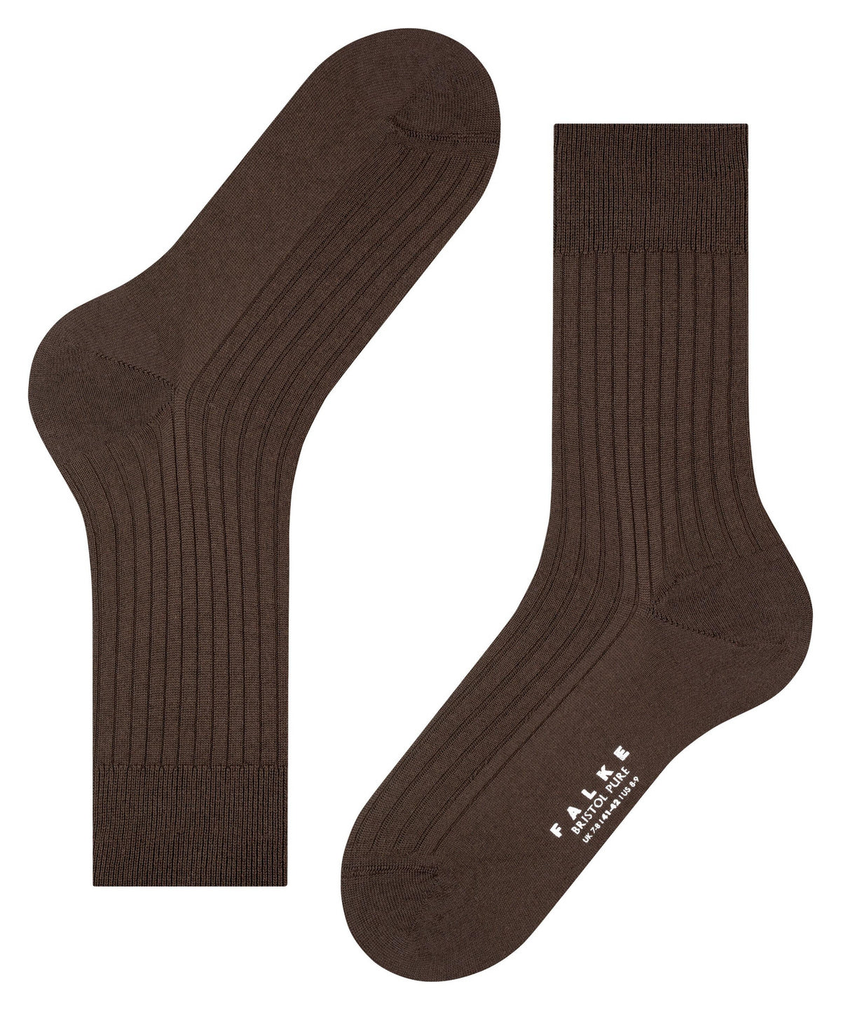 14415-5930 FALKE Bristol Pure Men Socks made of finest merino wool Colour: brown