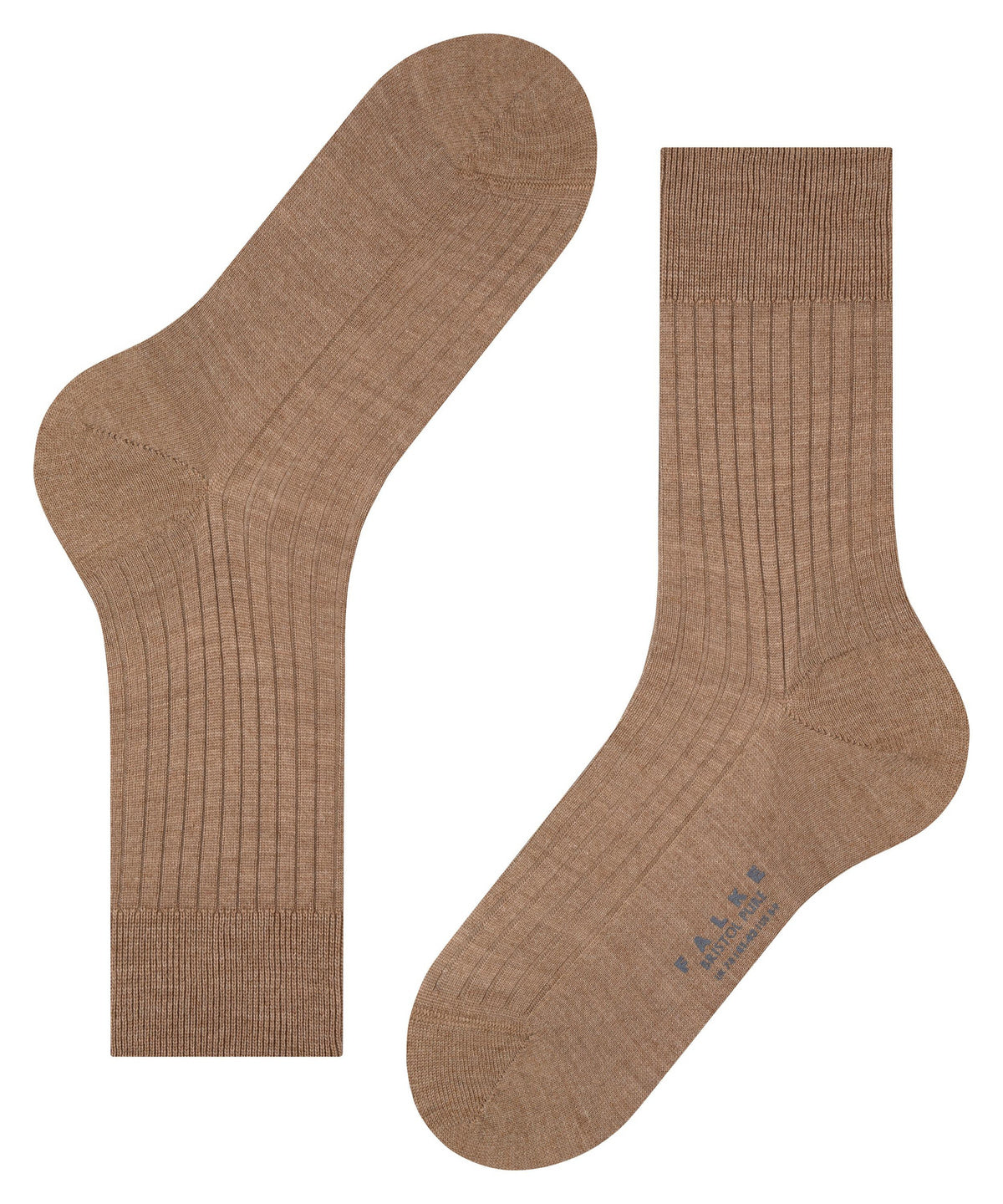 14415-5410 FALKE Bristol Pure Men Socks made of finest merino wool Colour: nutmeg mel