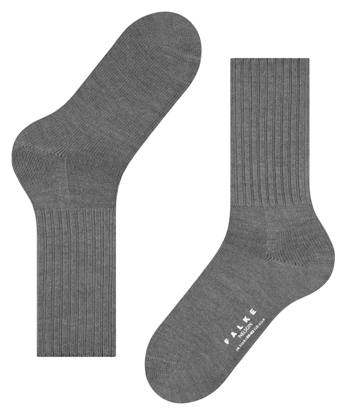 14497-3070 FALKE Nelson Men Boot socks knitted without rubber threads Colour: dark grey