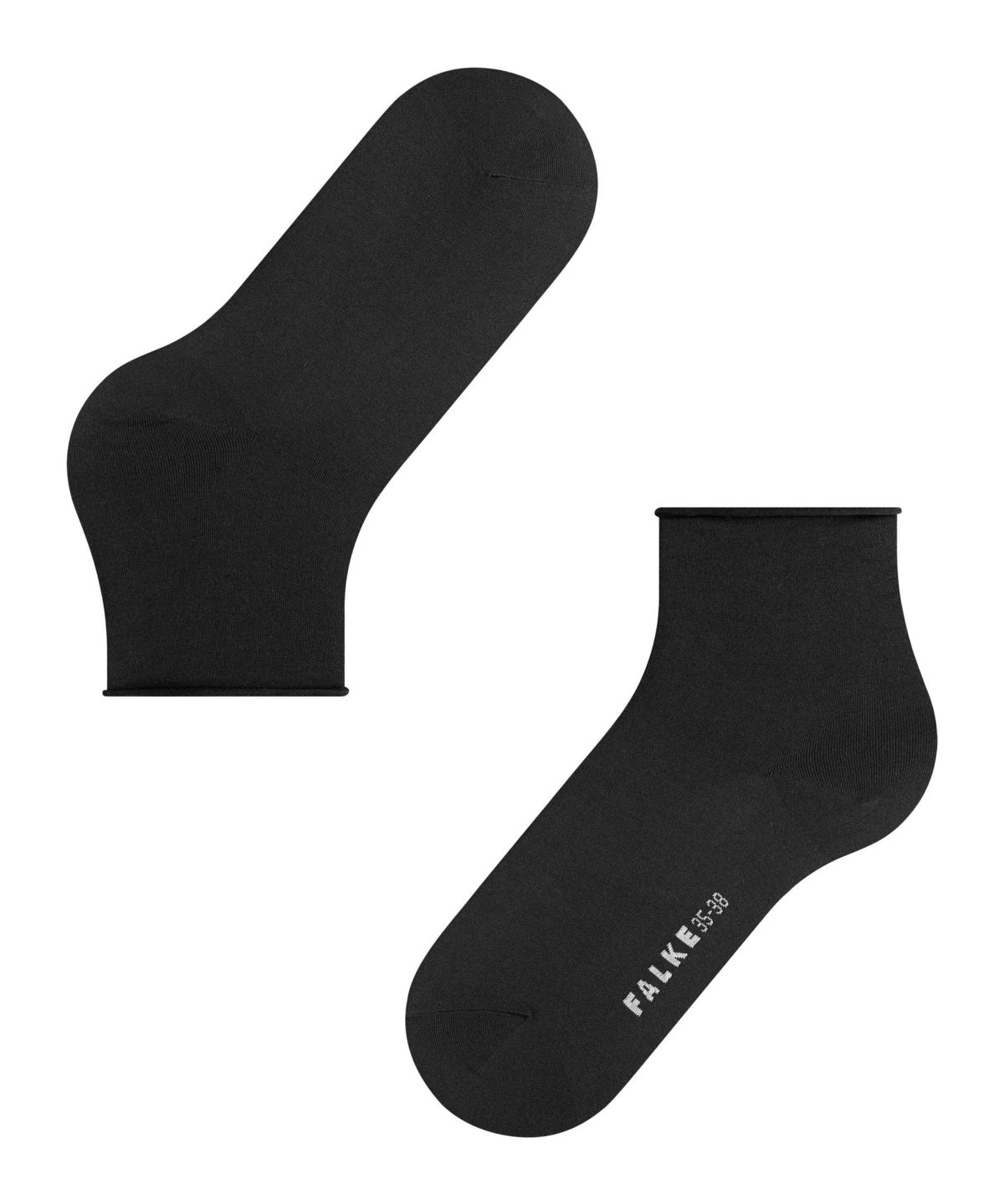 47106-3000 FALKE Cotton Touch Women Short socks with very fine mesh structure Colour: black