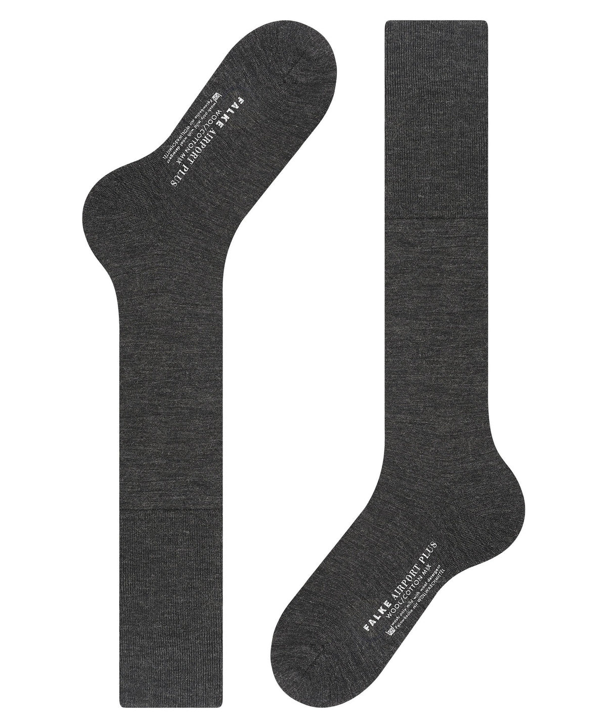 15403-3080 FALKE Airport Plus Men Knee-high socks with merino wool Colour: anthra.mel