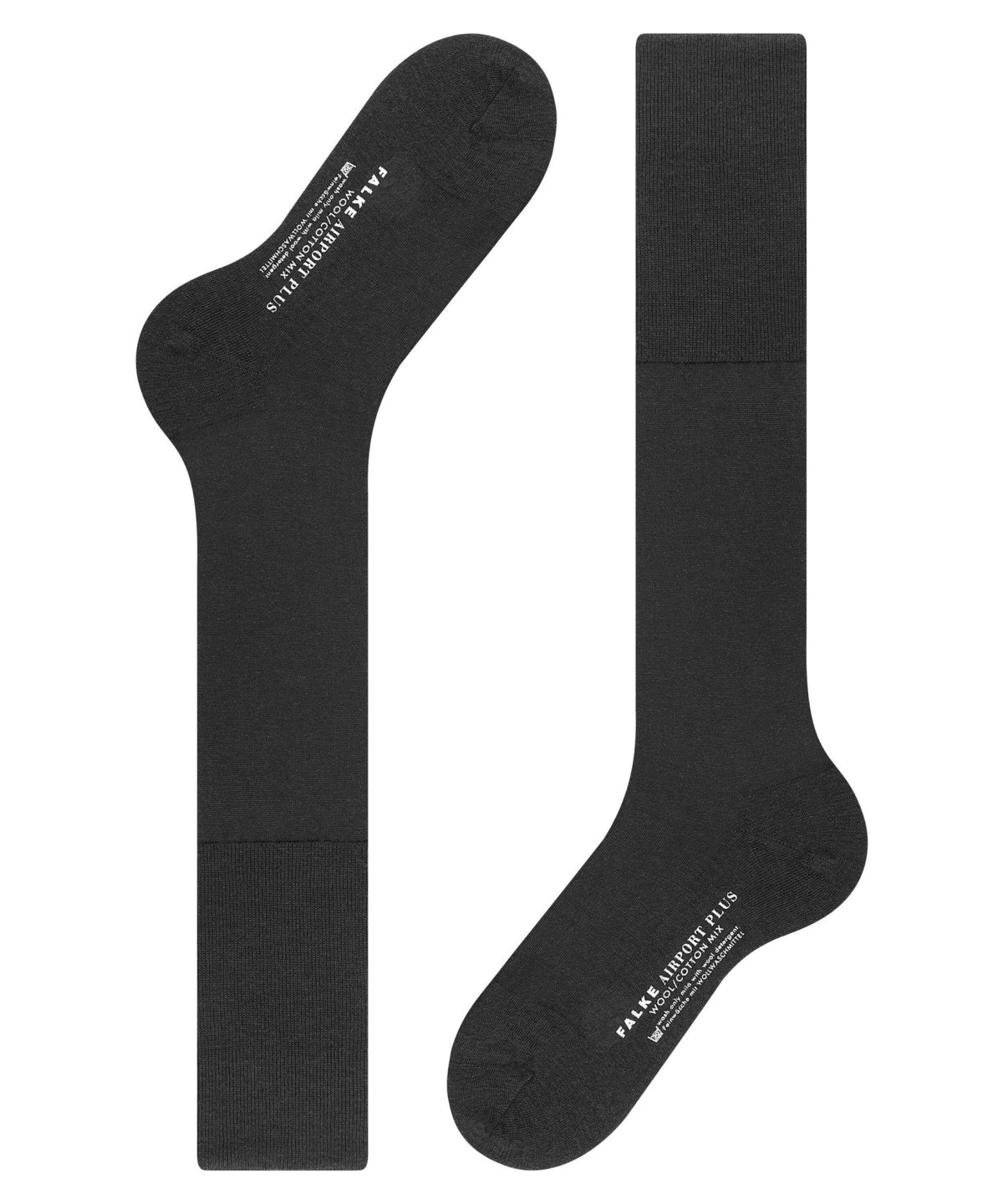 15403-3000 FALKE Airport Plus Men Knee-high socks with merino wool Colour: black