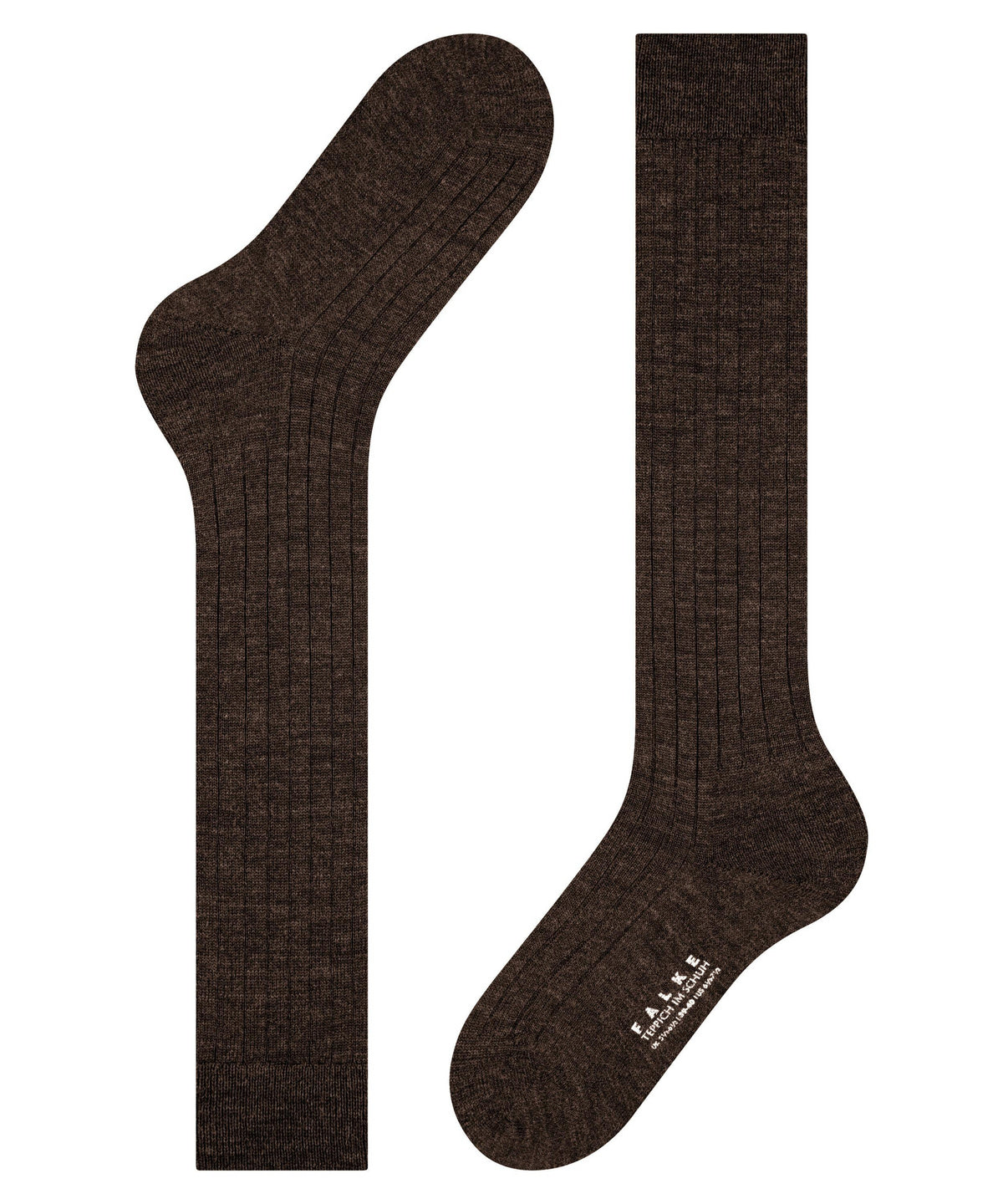 15410-5450 FALKE Teppich im Schuh Men Knee-high socks with sole padding Colour: dark brown