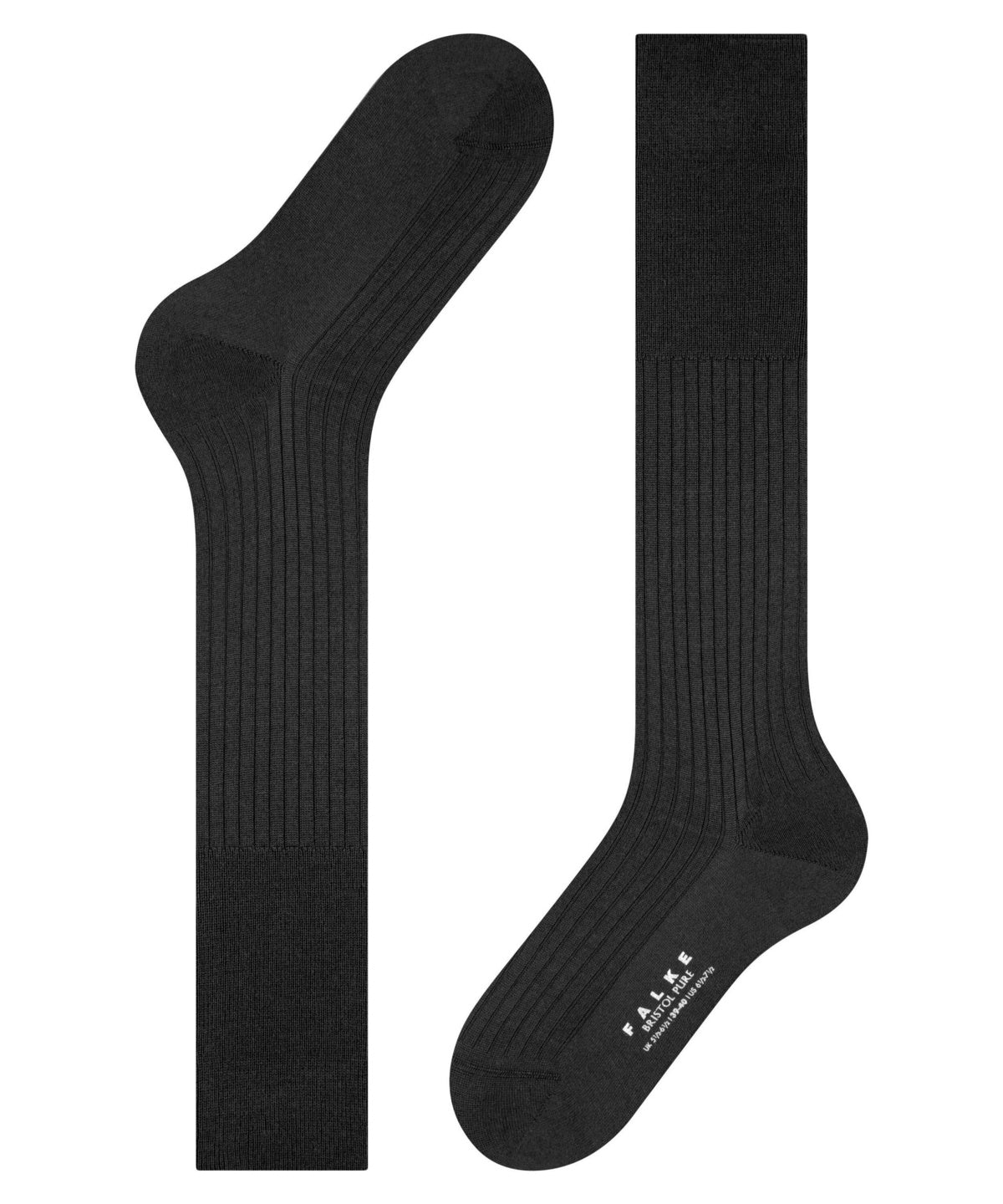 15415-3000 FALKE Bristol Pure Men Knee-high socks with virgin wool Colour: black
