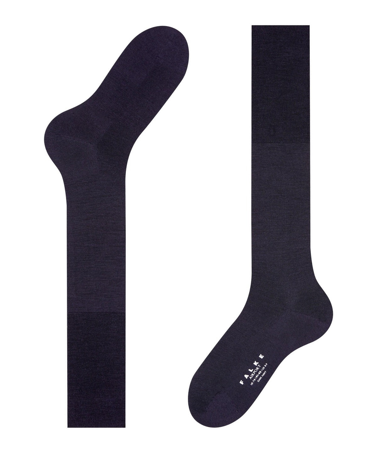 15435-6370 FALKE Airport Men Knee-high socks with virgin wool Colour: dark navy