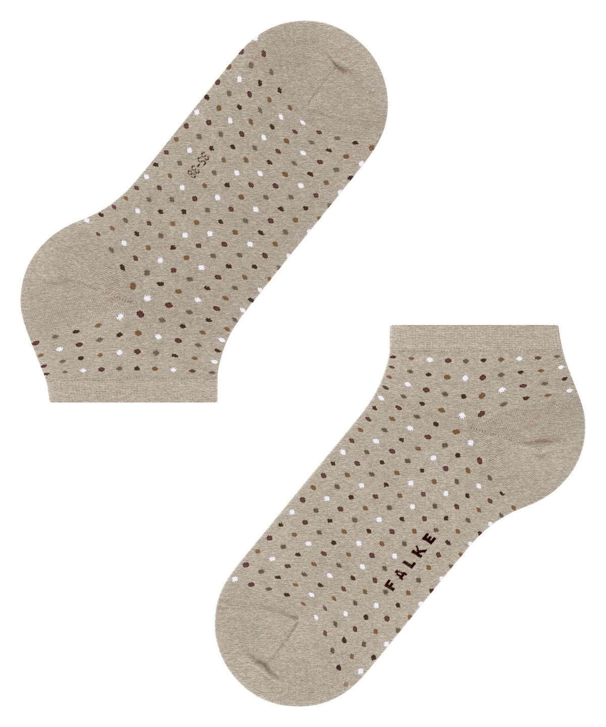 46068-4770 FALKE Multispot Women Sneaker socks with fine dots Colour: nut mel.