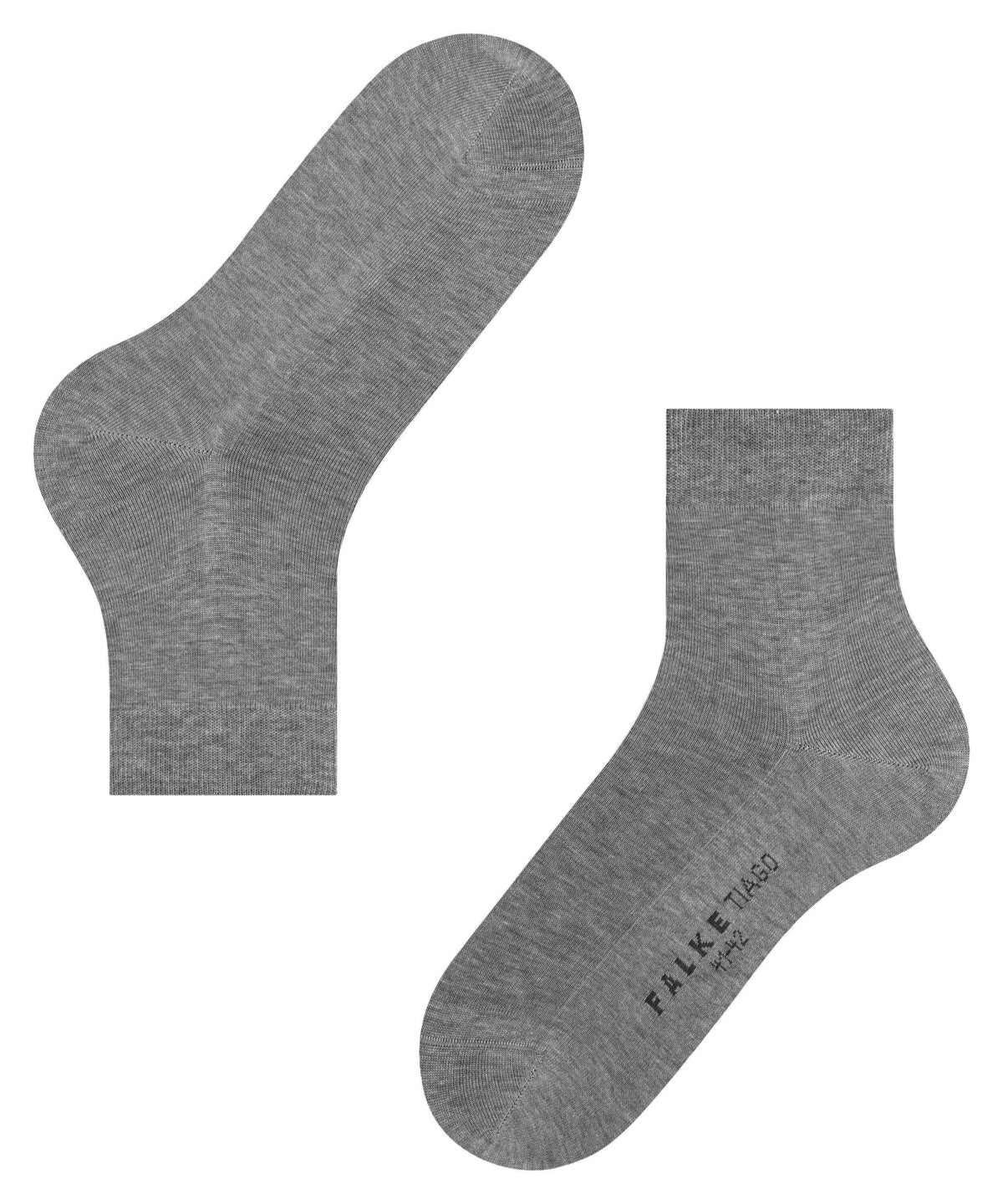 12422-3165 FALKE Tiago Men Short socks with sheer shimmer Colour: steel mel.
