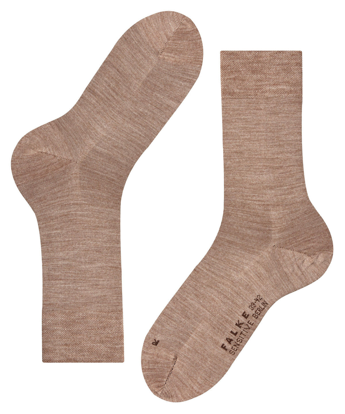 14448-5410 FALKE Sensitive Berlin Men Socks Suitable for diabetics Colour: nutmeg mel