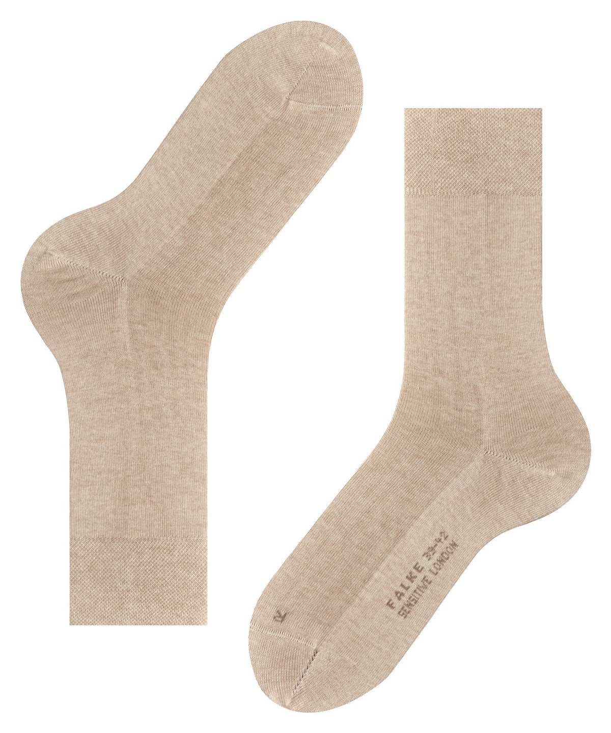 14719-4650 FALKE Sensitive London Men Socks Suitable for diabetics Colour: sand mel.