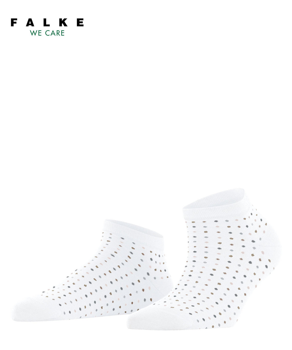 46068-2000 FALKE Multispot Women Sneaker socks with fine dots Colour: white