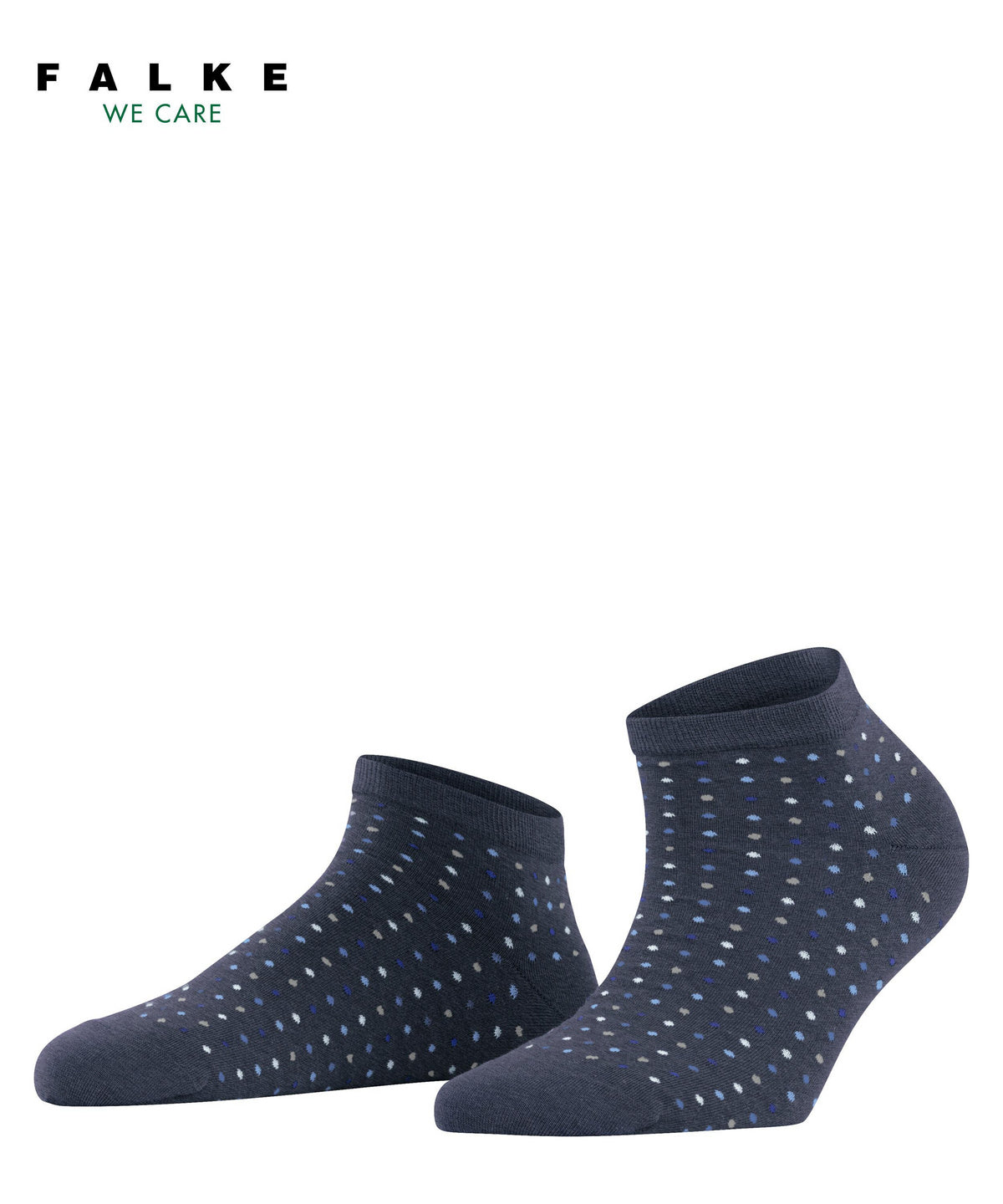 46068-6681 FALKE Multispot Women Sneaker socks with fine dots Colour: darkblue