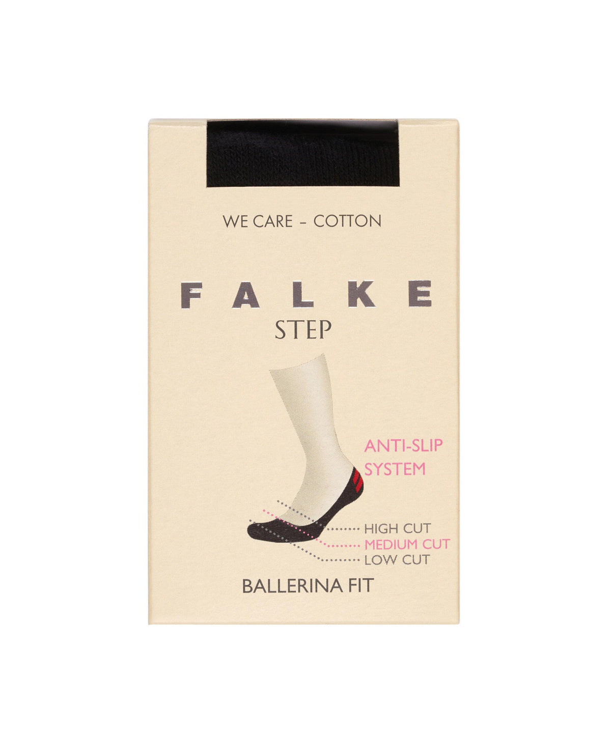 46491-3000 FALKE Step Medium Cut Box Women Invisibles with anti-slip system Colour: black