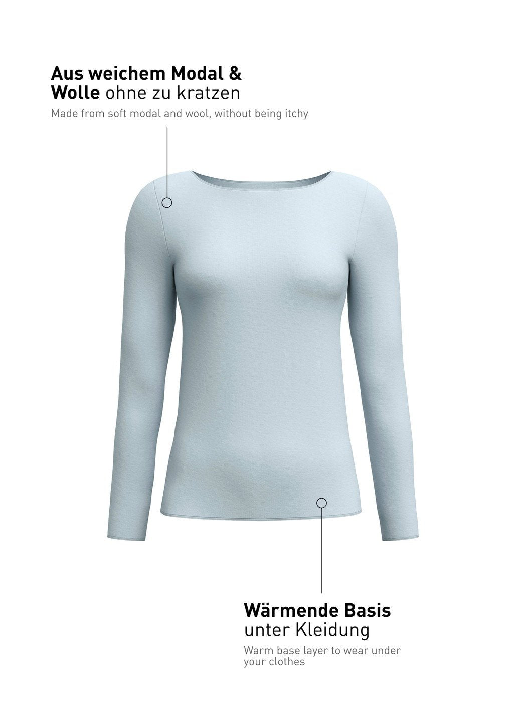 Calida Langarm-Shirt Serie Second Skin