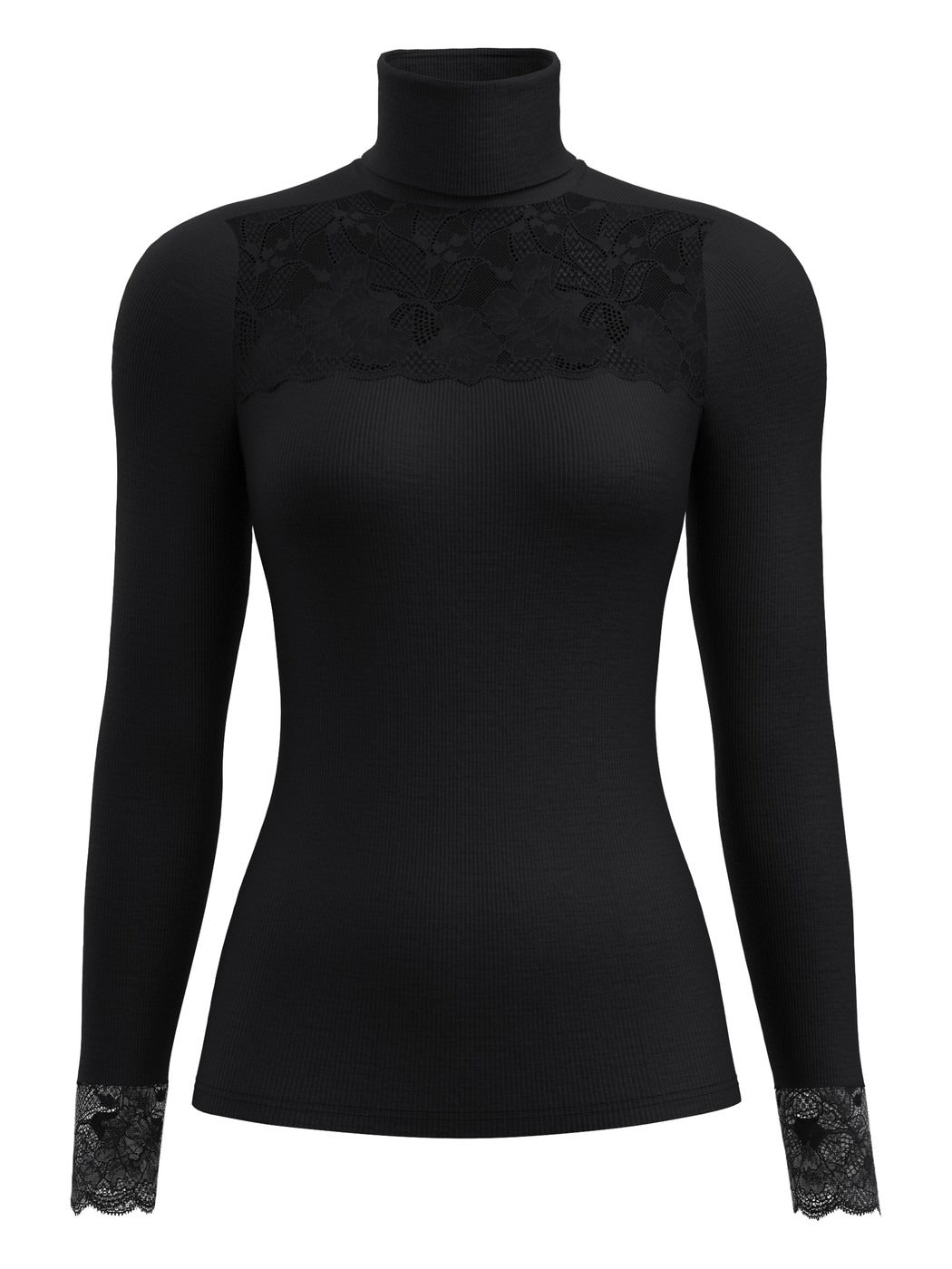 Calida Silky Wool Glam Long-sleeve turtleneck shirt in wool-silk