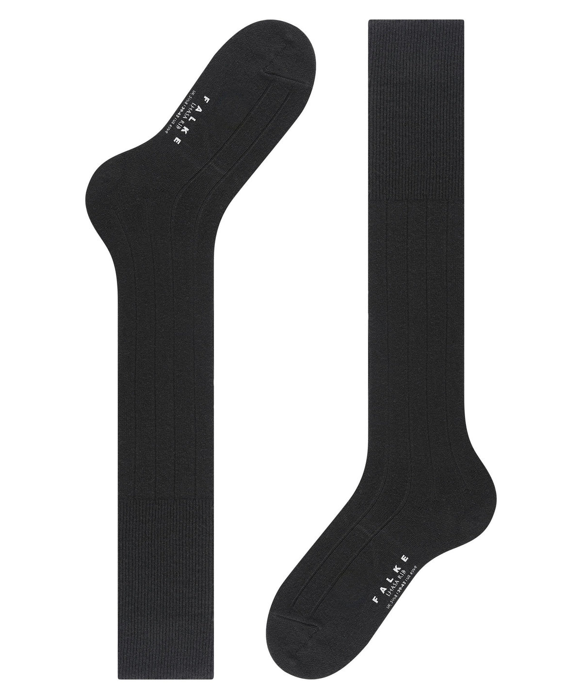 15405-3000 FALKE Lhasa Rib Men Knee-high socks made of merino wool and soft cashmere Colour: black