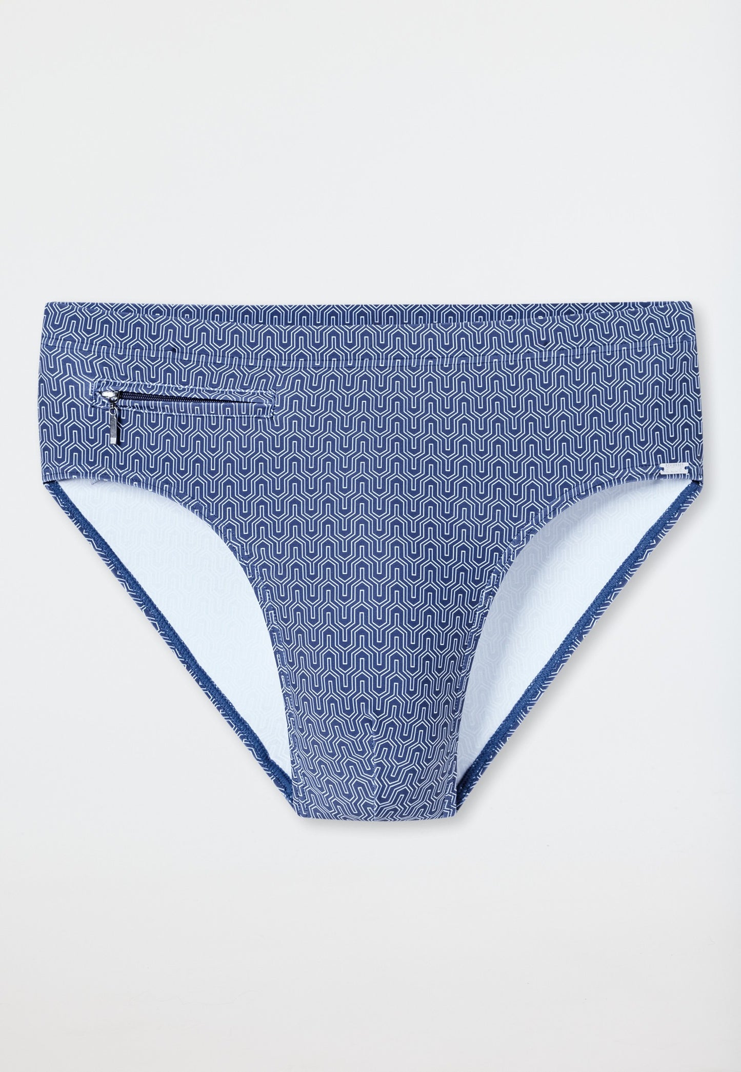 Schiesser Swimming trunks with zipper pocket patterned navy - Aqua