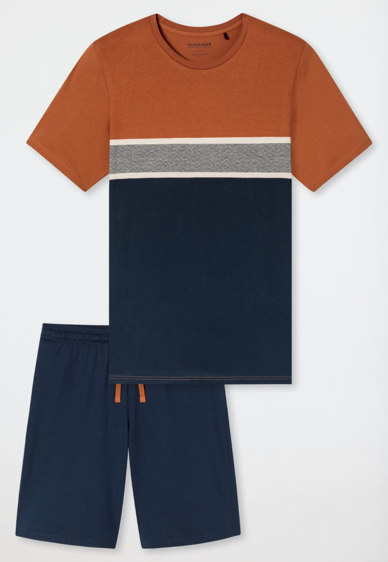 Schiesser Short pyjamas patterned admiral - Casual Essentials