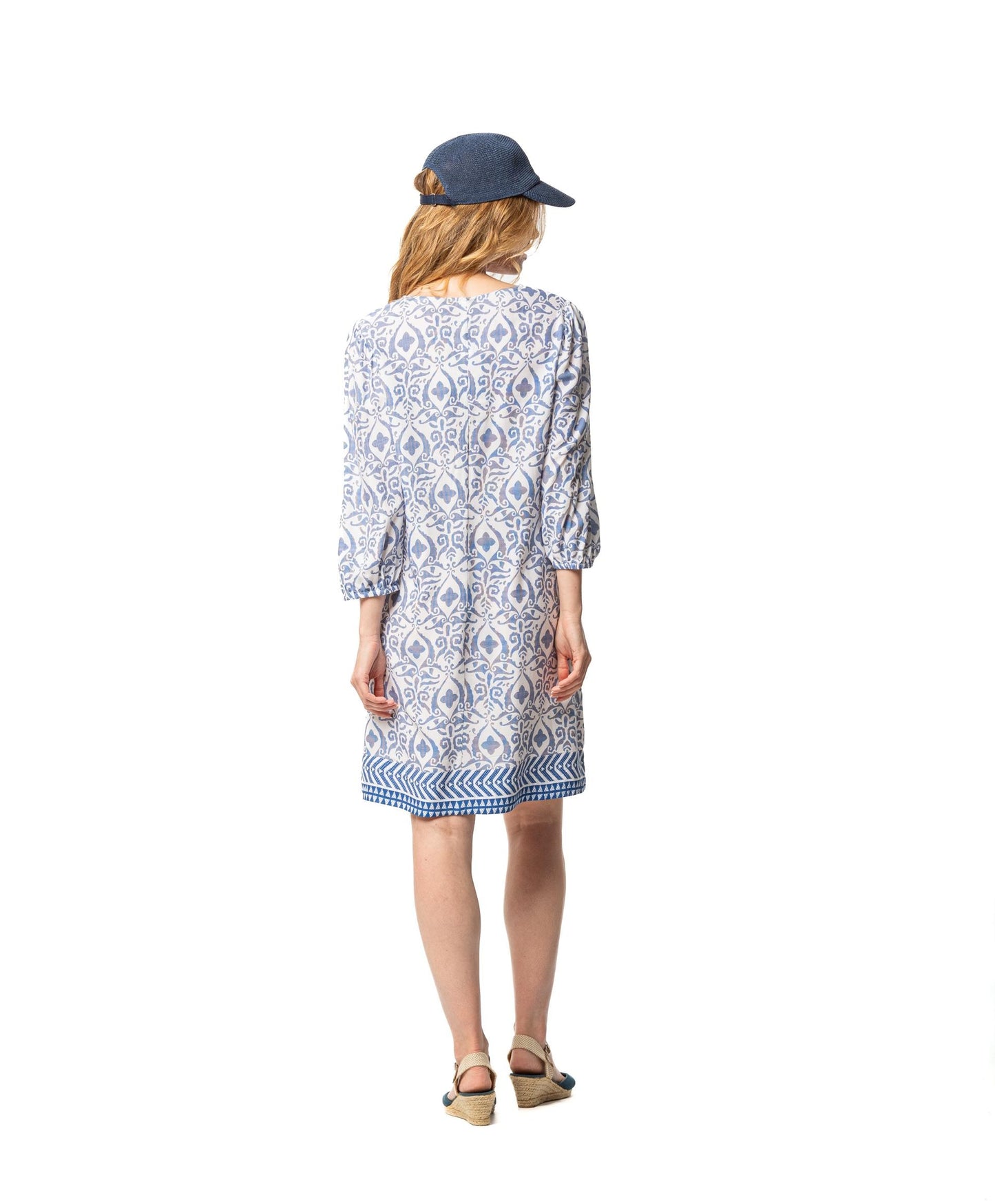 Senoretta 3/4 Sleeve dress - Mykonos