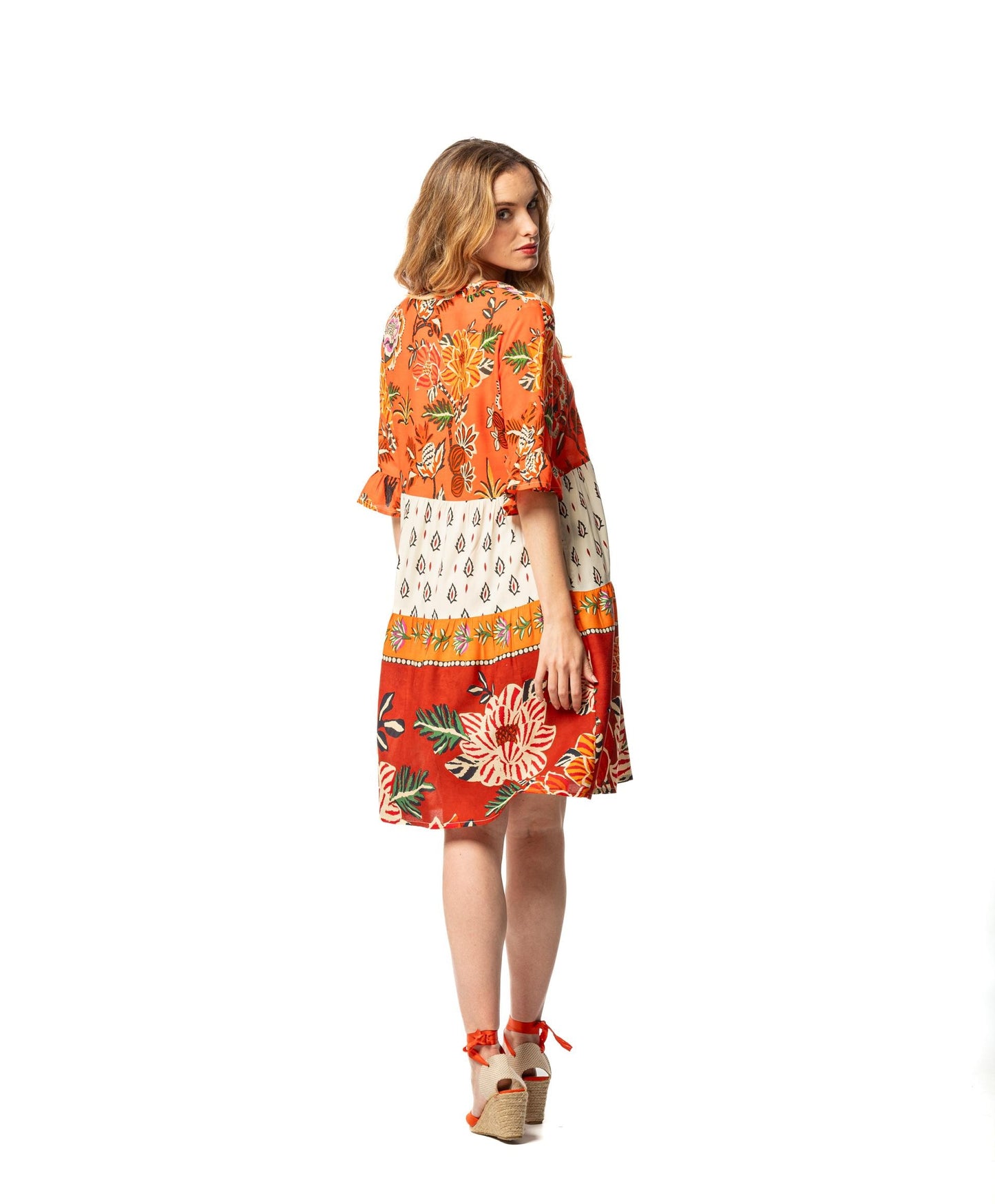 Egatex Printed short sleeve dress - Chic ethnic