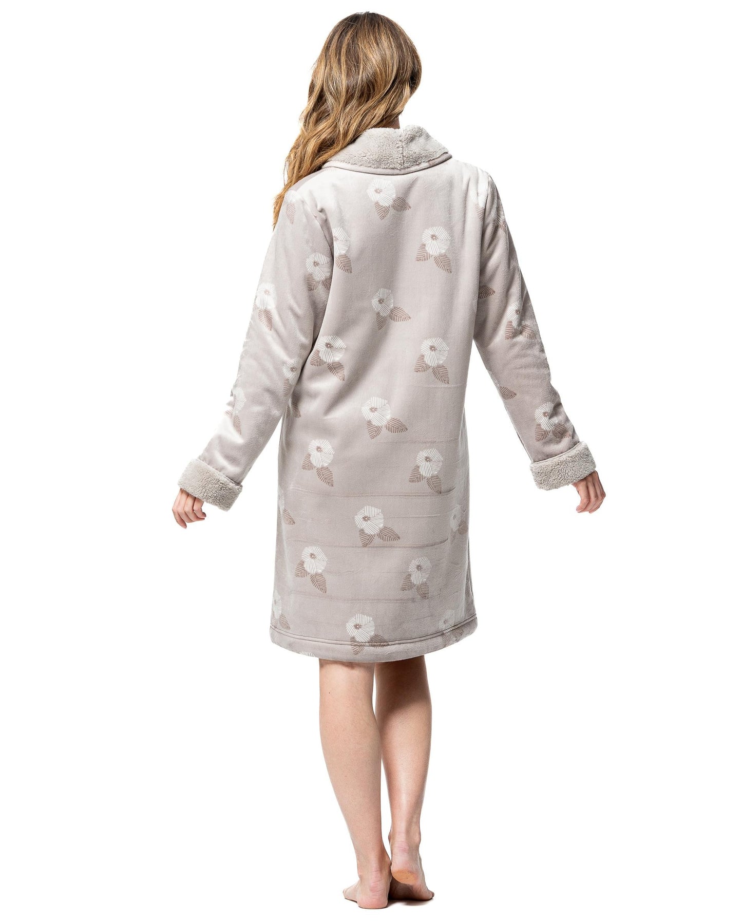 Senoretta Dressing gown with buttons - Roses