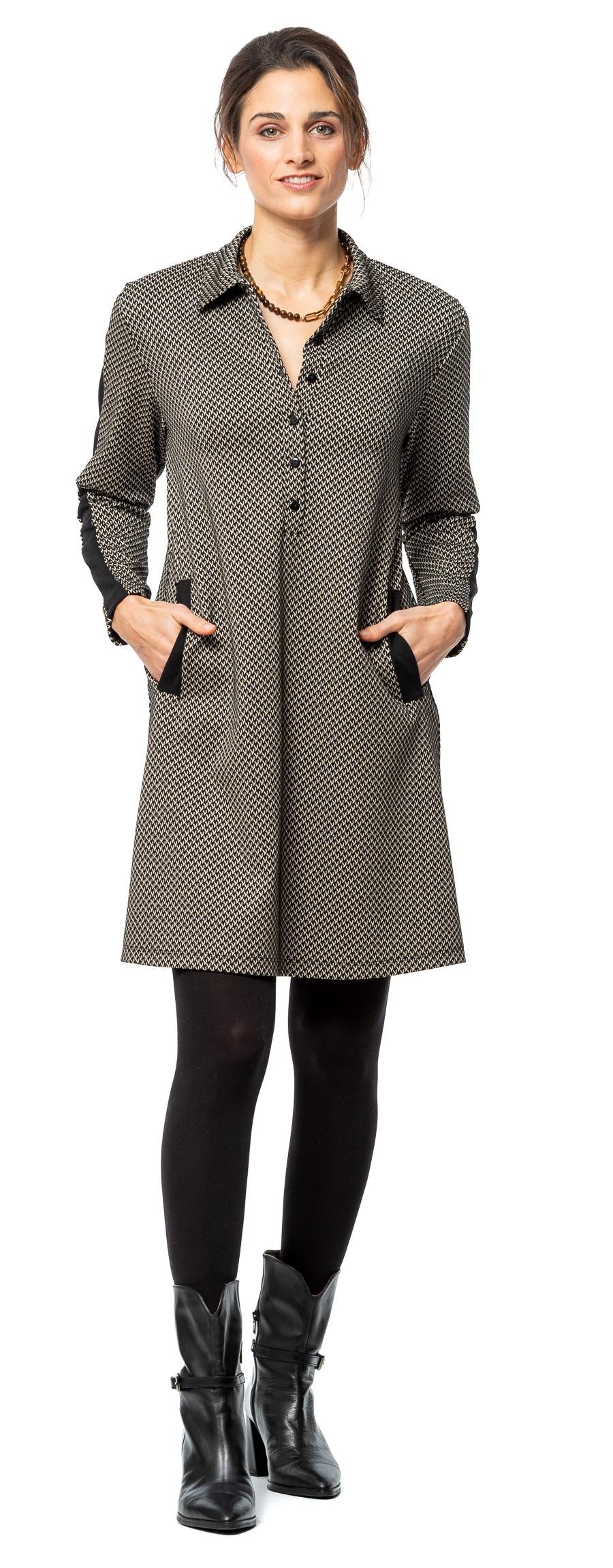 Senoretta Printed dress - Kamel