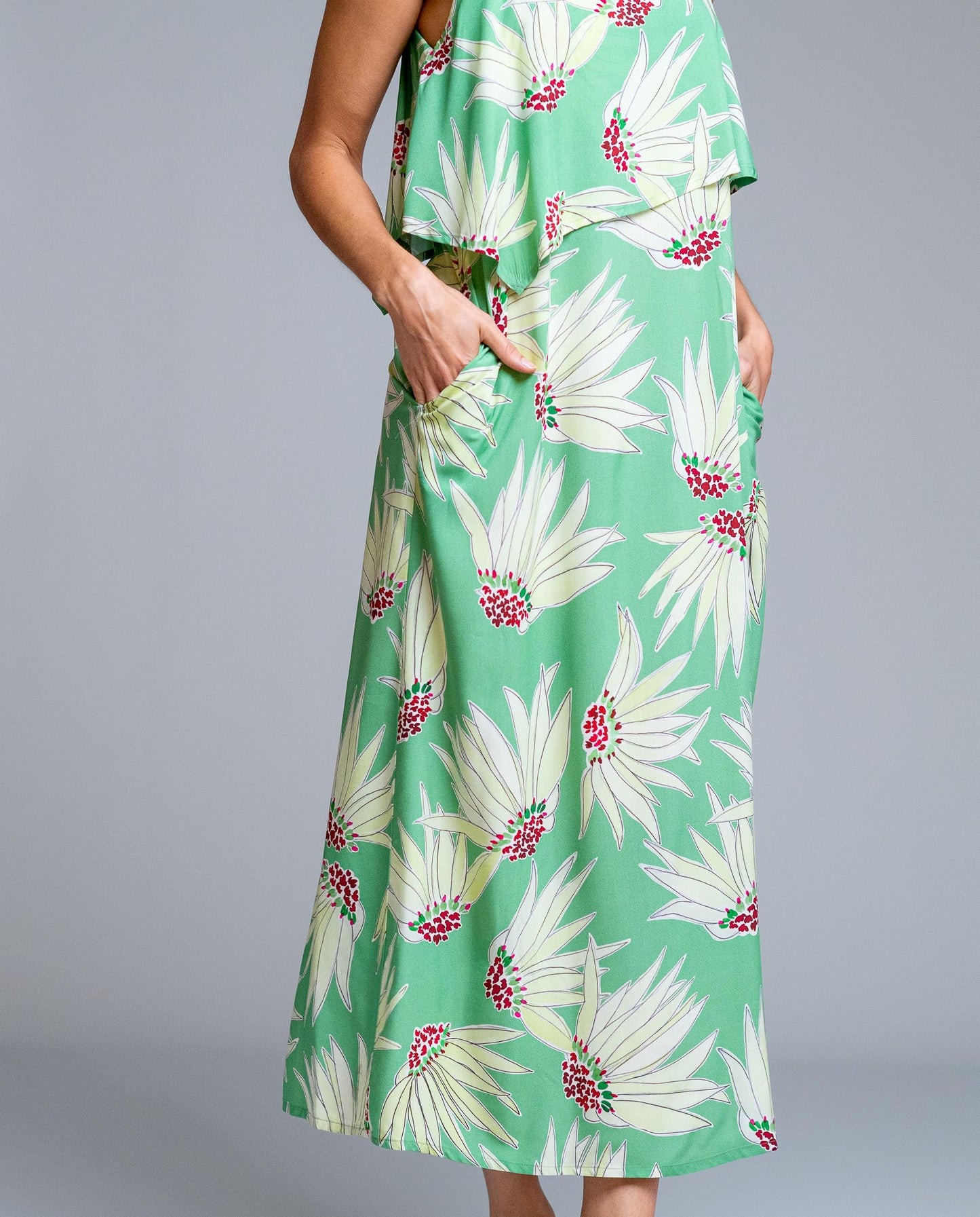Senoretta Strap long dress - Brasil