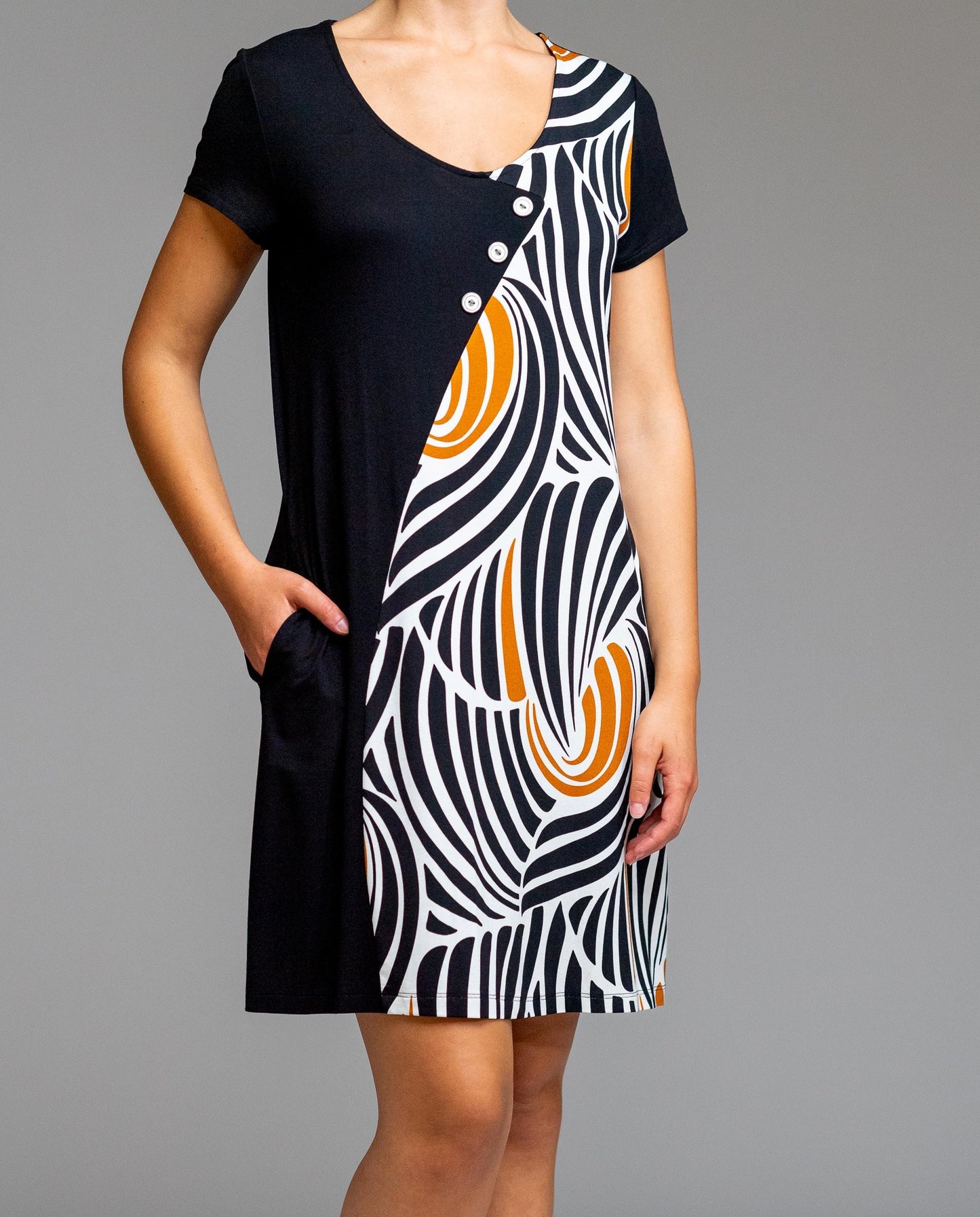 Robe imprimée manches courtes Egatex - Twister