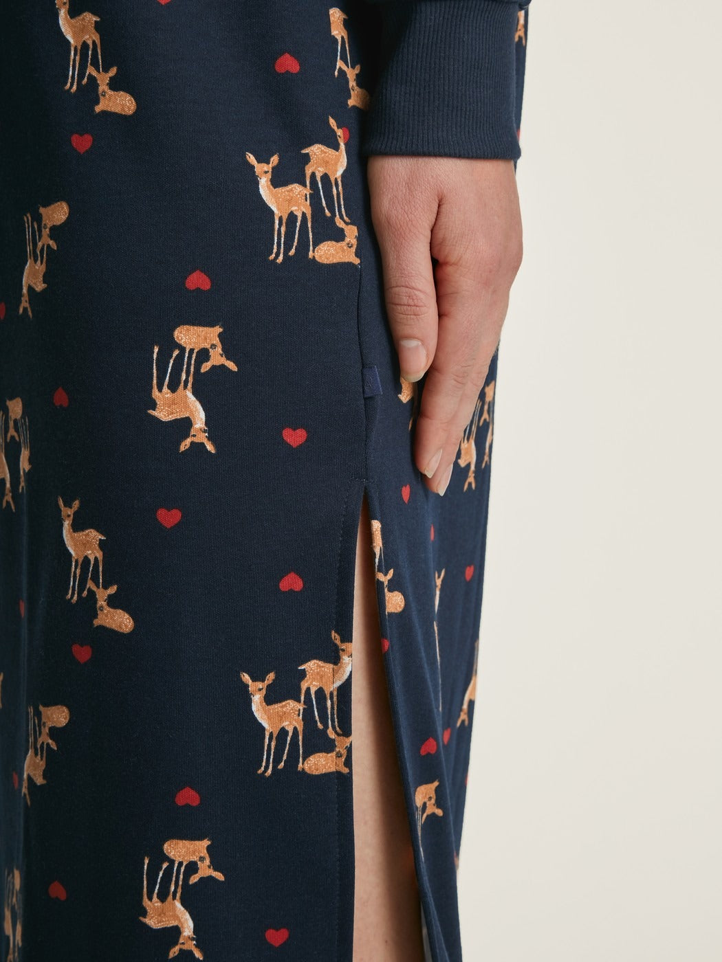 Family & Friends Chemise de nuit à manches longues, longueur 120 cm