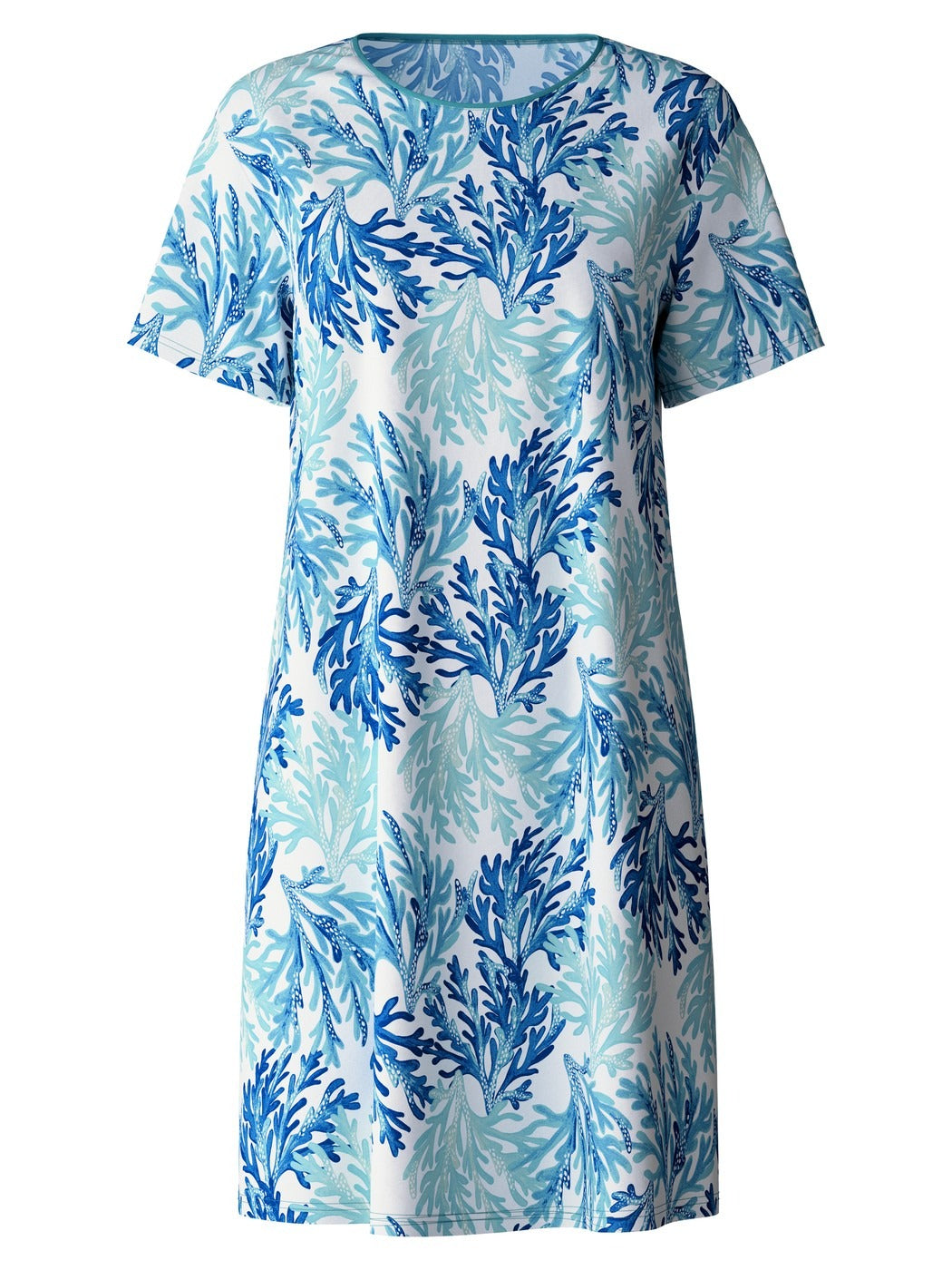Calida Coastal Dreams Short-sleeved nightdress, length 95 cm