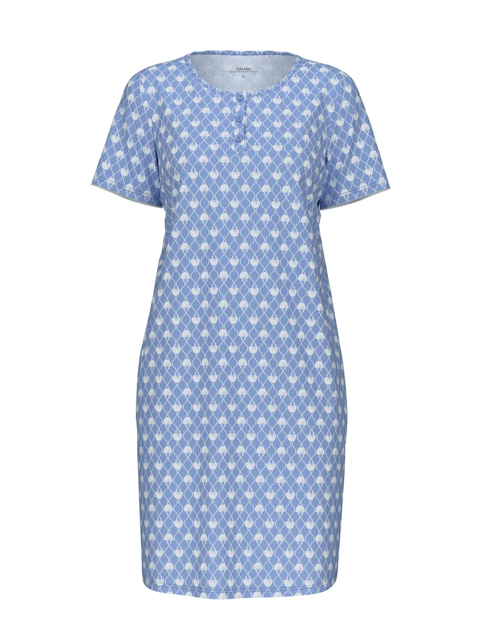 CALIDA SHELL NIGHTS Chemise de nuit à manches courtes, longueur 95cm