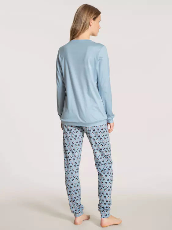 Bündchen-Pyjama / Schlafanzug