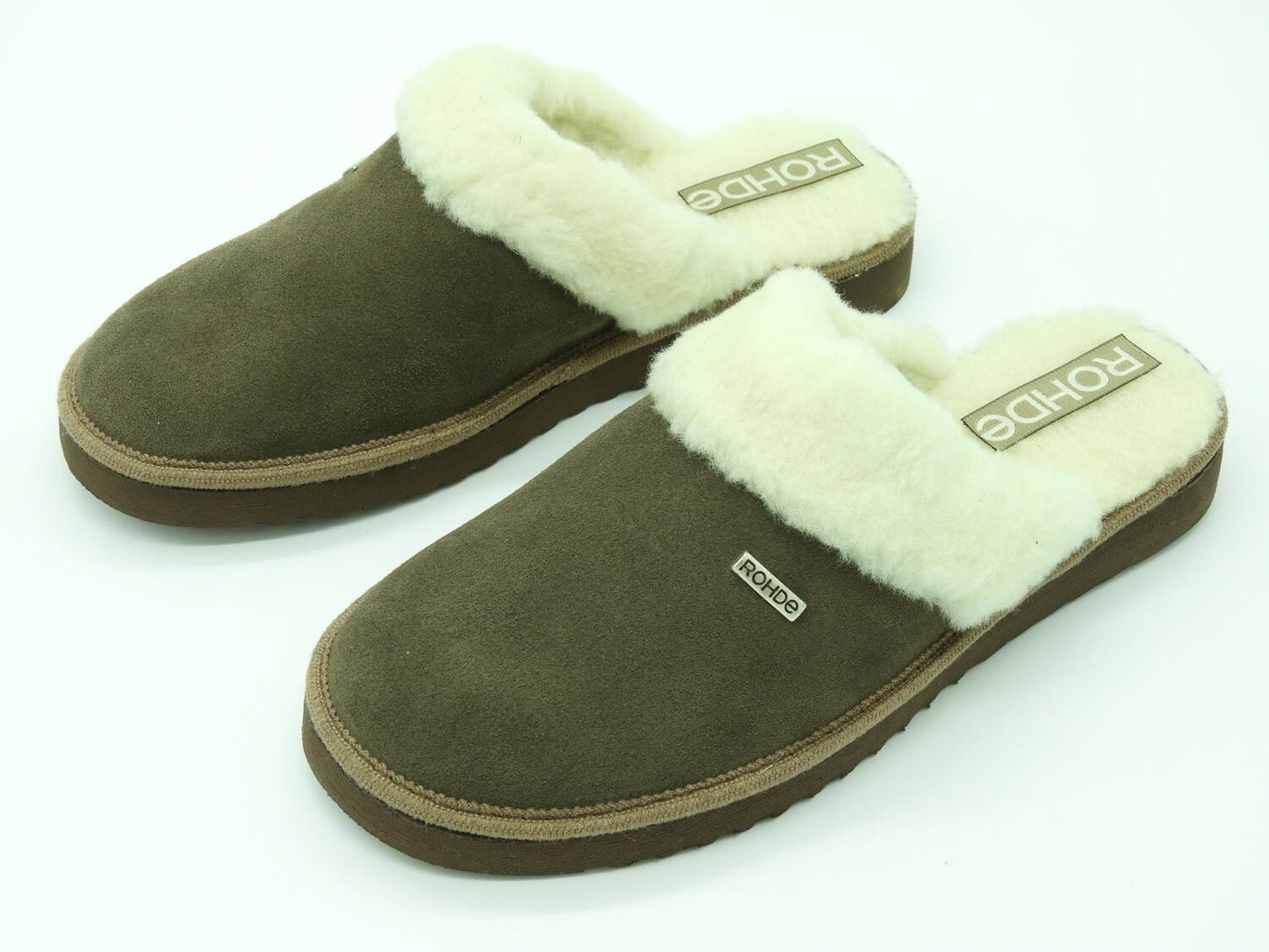 Rohde, pantoufles pour dames avec doublure chaude, cuir velour