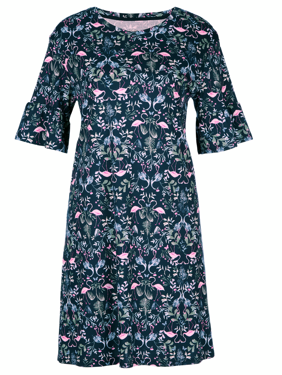 CALIDA
FLAMINGO DREAMS
Kurzarm-Nachthemd, Länge 90 cm