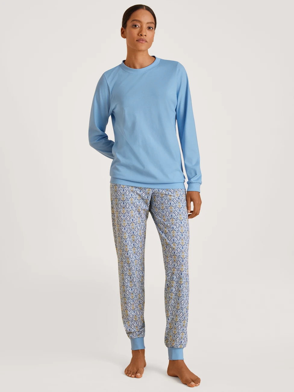 CALIDA ORNAMENT NIGHTS Pyjama à poignets