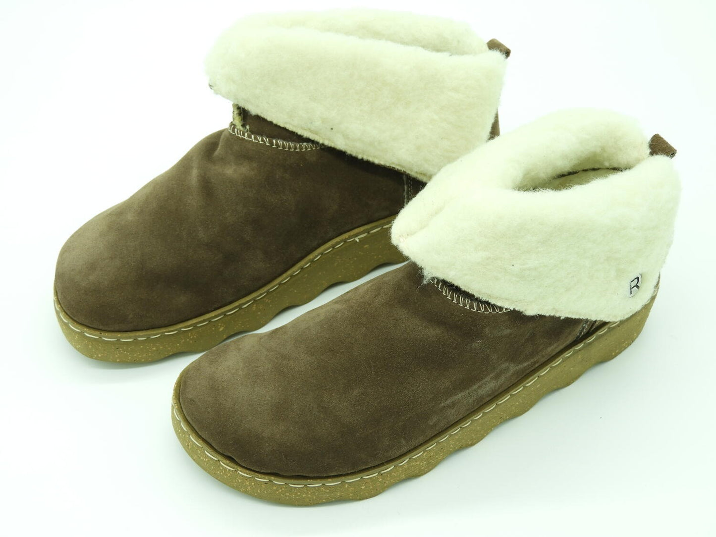 Rohde, pantoufles pour dames avec doublure chaude, cuir velour