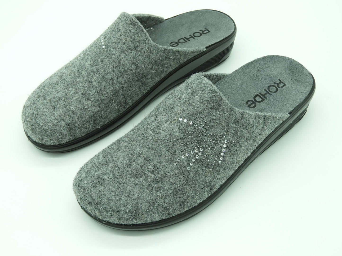 Rohde, pantoufles pour dames, couleur: gris