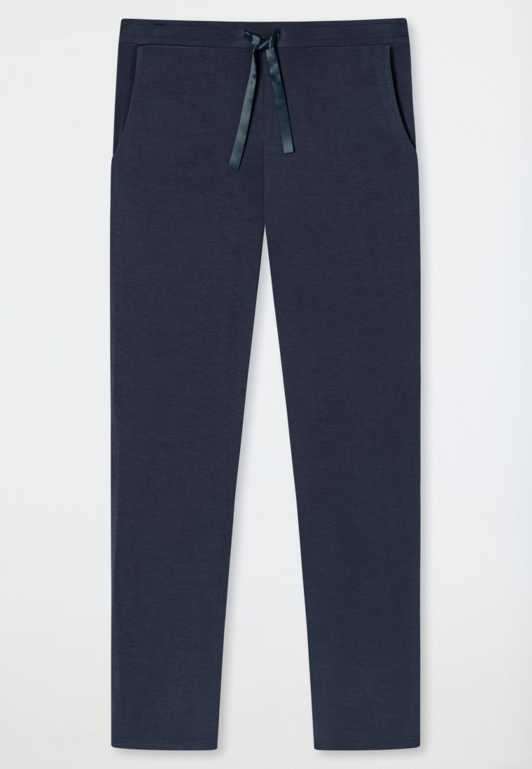 175480-800 Schiesser Pantaloni lunghi / extra lunghi in modal blu - Mix + Relax