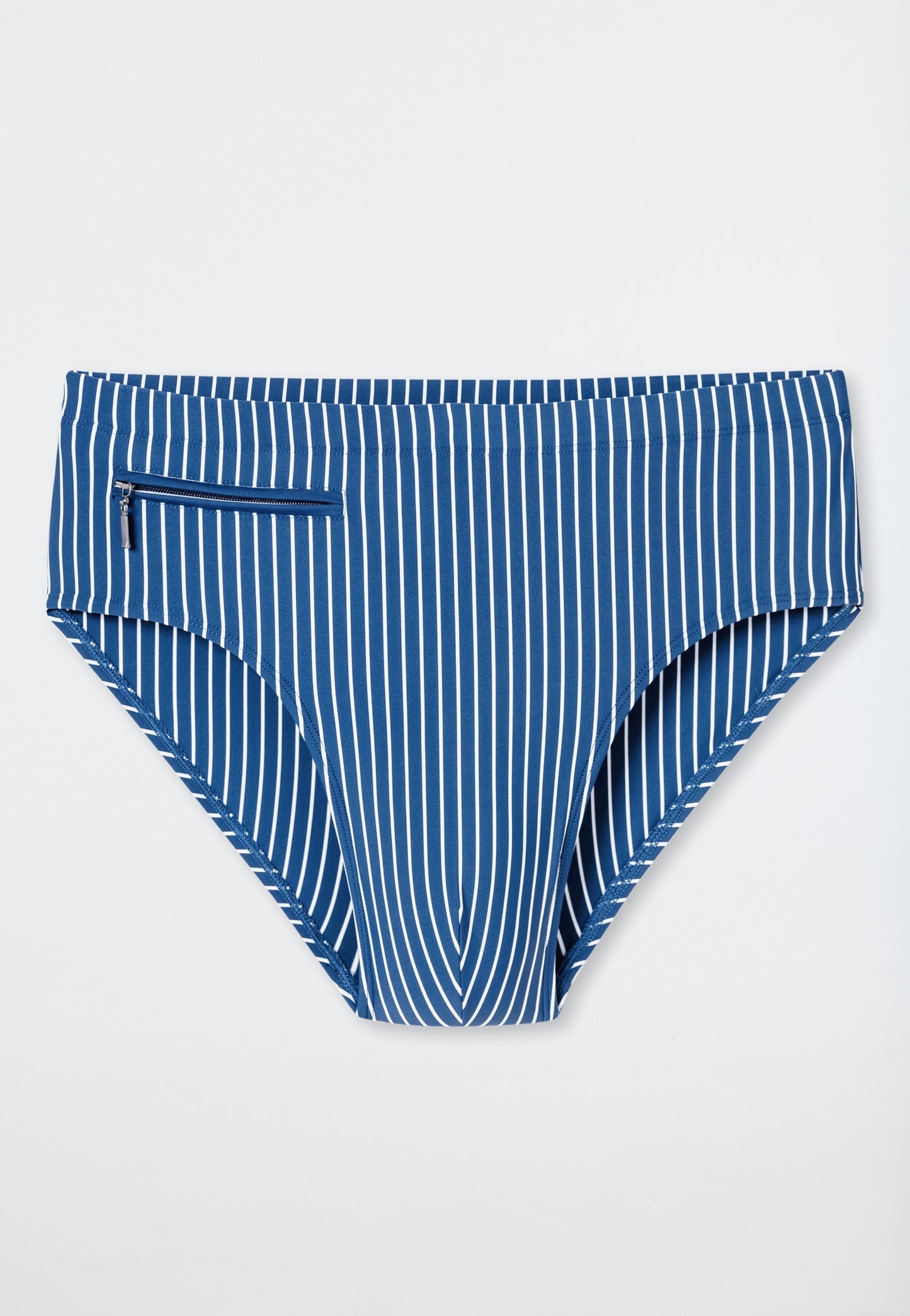 183425-800 Schiesser Swimming trunks with zipper pocket striped blue - Aqua