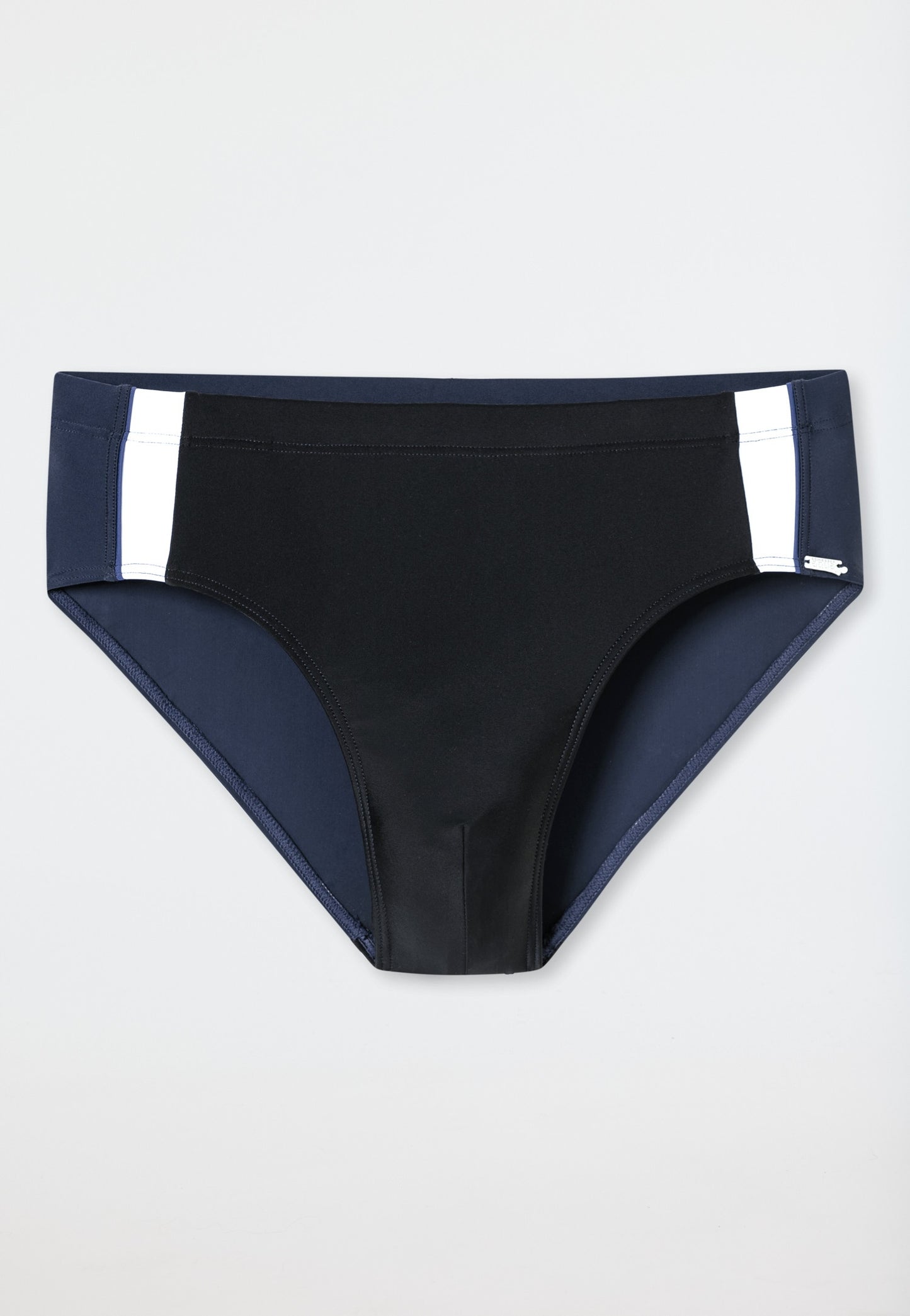 183427-0 Schiesser Swimming trunks jersey key pocket black - aqua