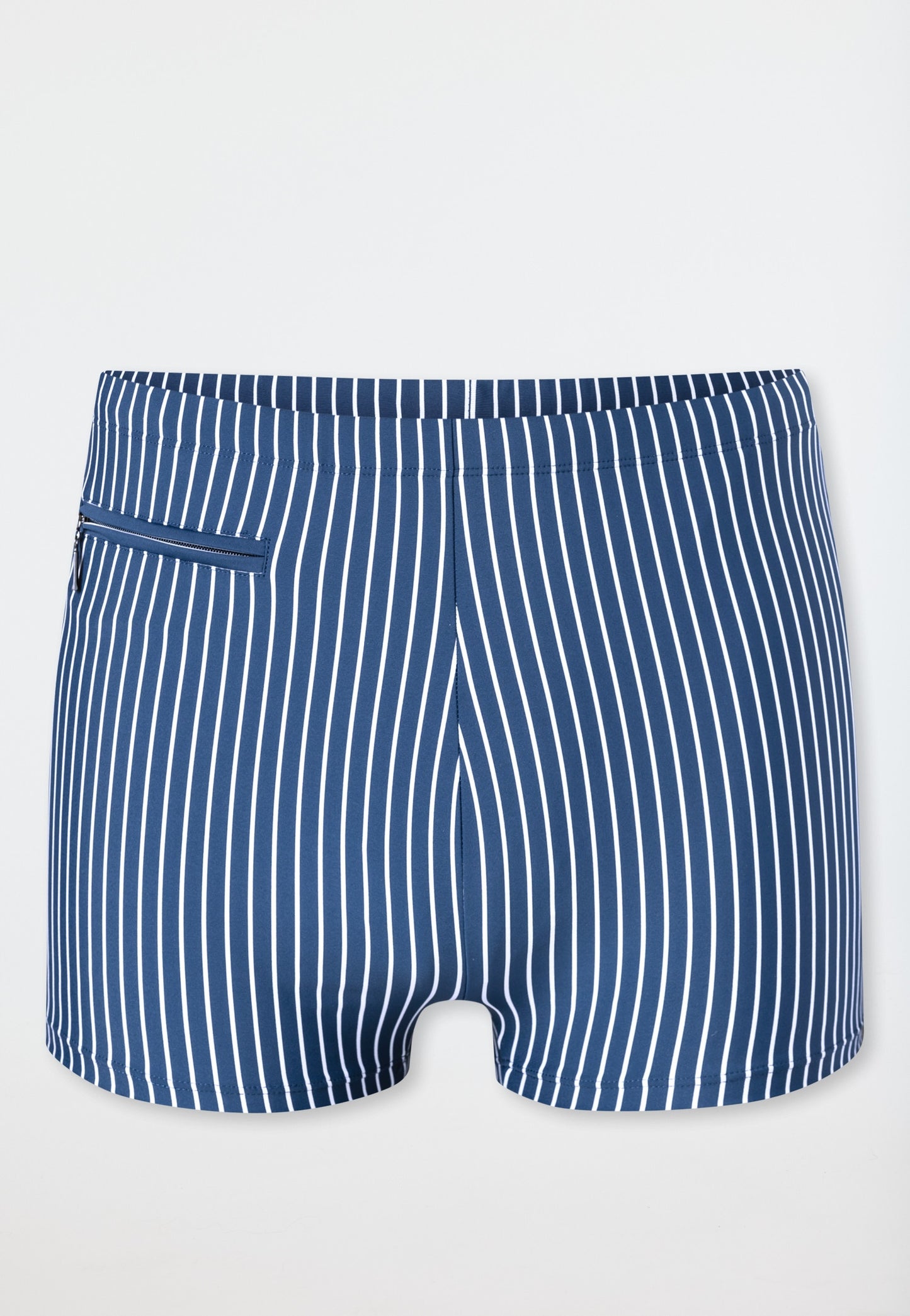 183426-800 Schiesser Swimming trunks with leg zipper pocket blue striped - Aqua