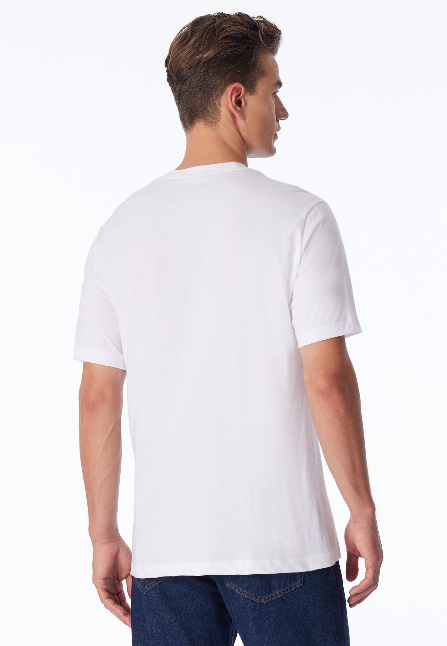 8150-100 Schiesser white short-sleeved shirt - American T-Shirt