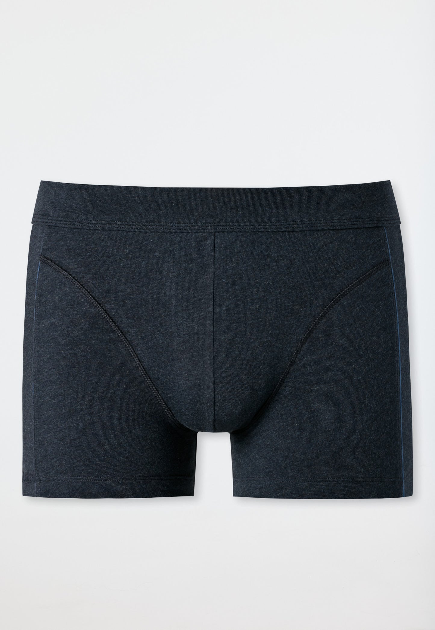 Boxer coton bio passepoils bleu chiné - Comfort Fit