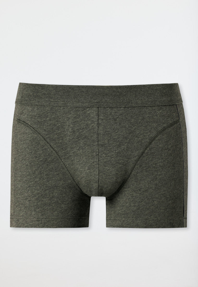 Shorts organic cotton piping heather green - Comfort Fit