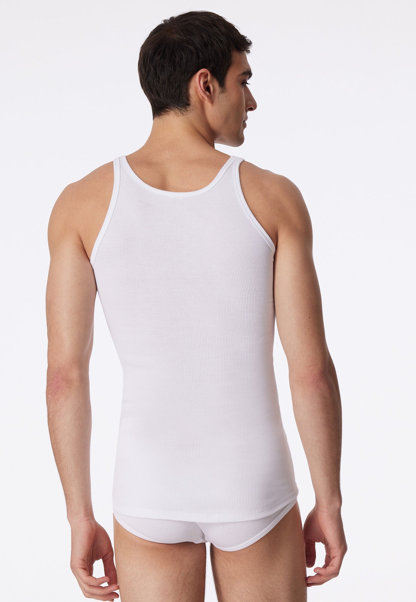 5067-100 Schiesser Undershirt, double rib, white - Original double rib
