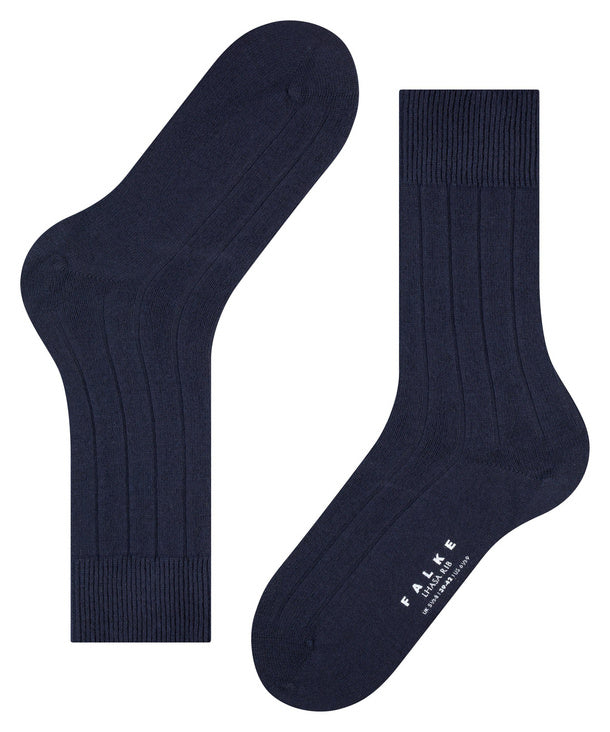 Lhasa Rib Hommes Chaussettes avec pourcentage de cachemire Couleur : dark navy