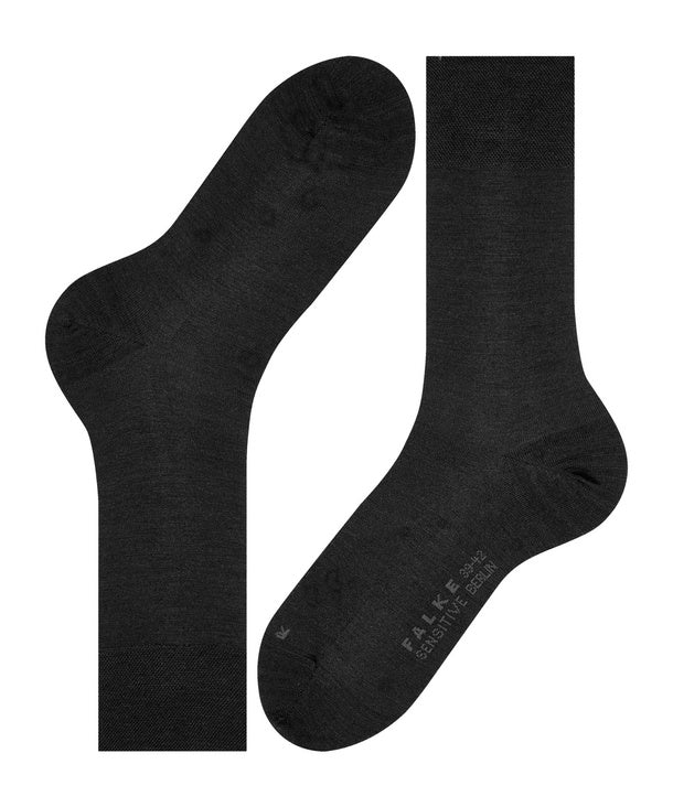 Sensitive Berlin Hommes Chaussettes Convient aux diabétiques Couleur : black