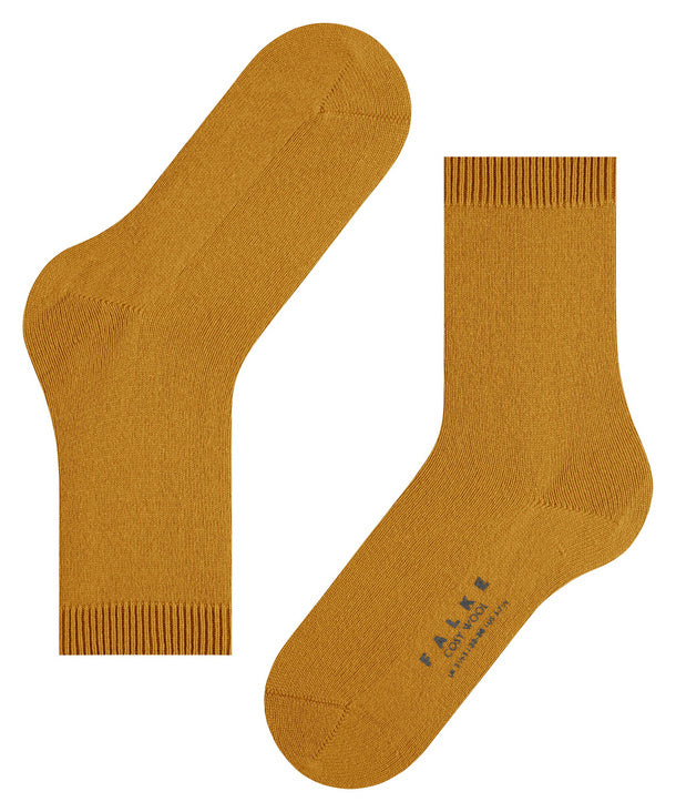 Cosy Wool Femmes Chaussettes avec laine vierge et cachemire Couleur : amber